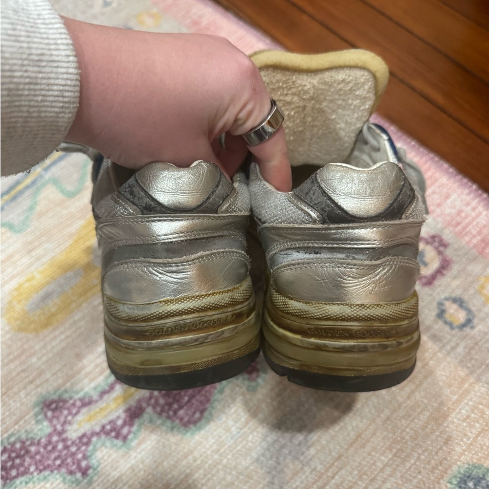 Golden Goose Silver Blue White Sneakers - Picture 8 of 16